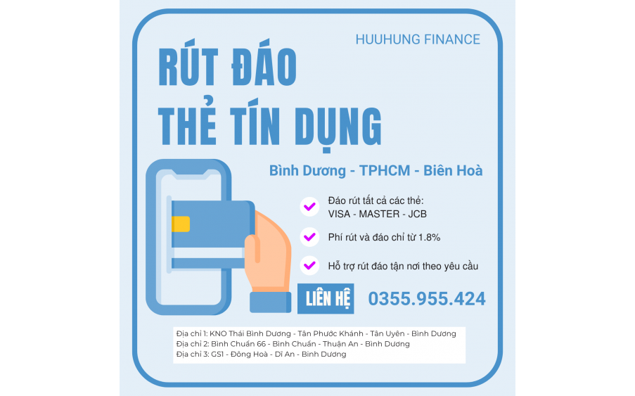 ĐÁO HẠN THẺ TÍN DỤNG BÌNH DƯƠNG RÚT TIỀN THẺ TÍN DỤNG BÌNH DƯƠNG